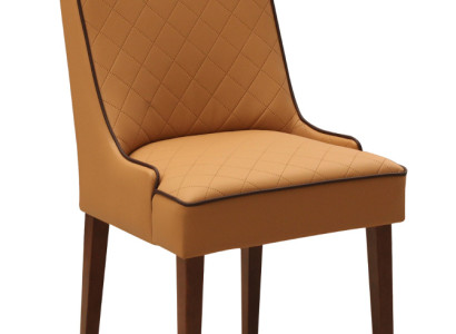 Set 8x Designer Stuhl Leder Lehnstuhl Polster Stühle Gastro Esszimmer Holz